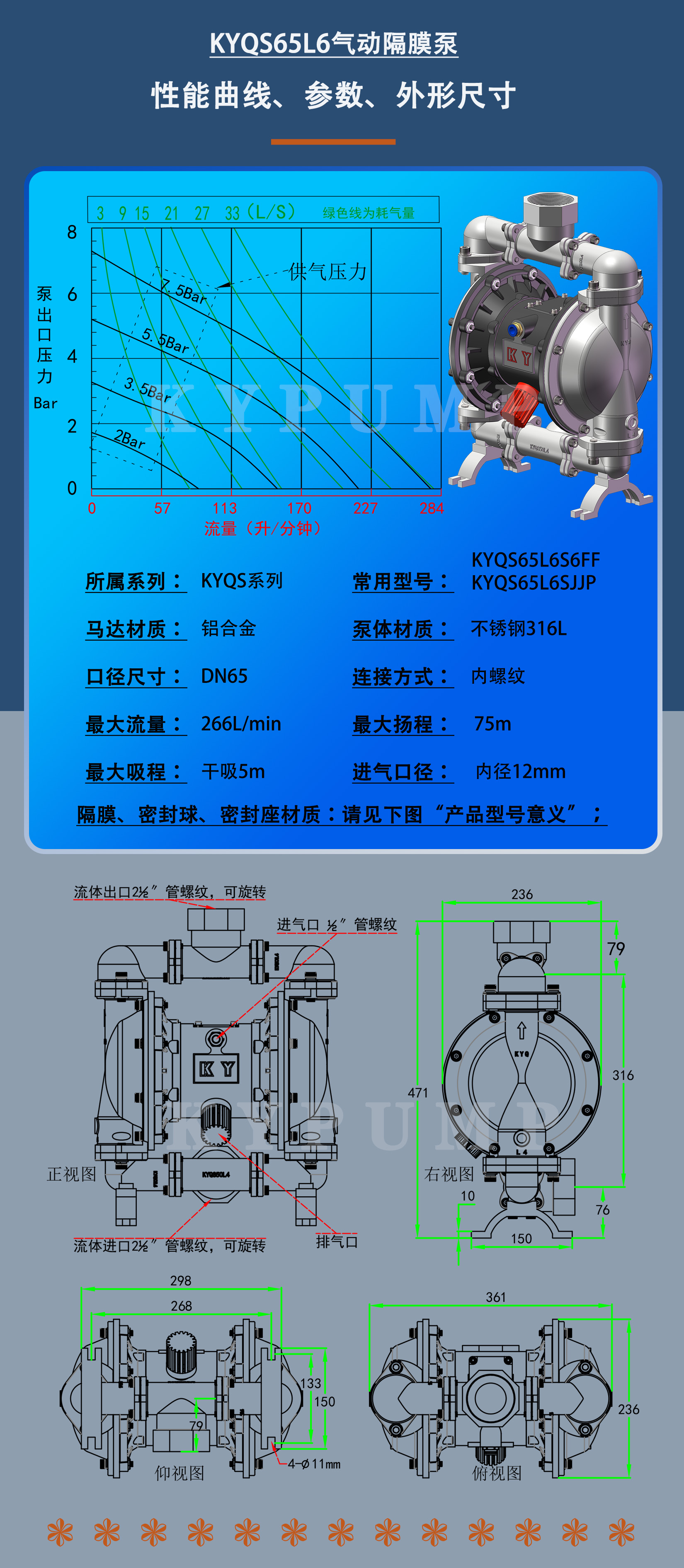 KYQS65L6泵詳細(xì)參數(shù)