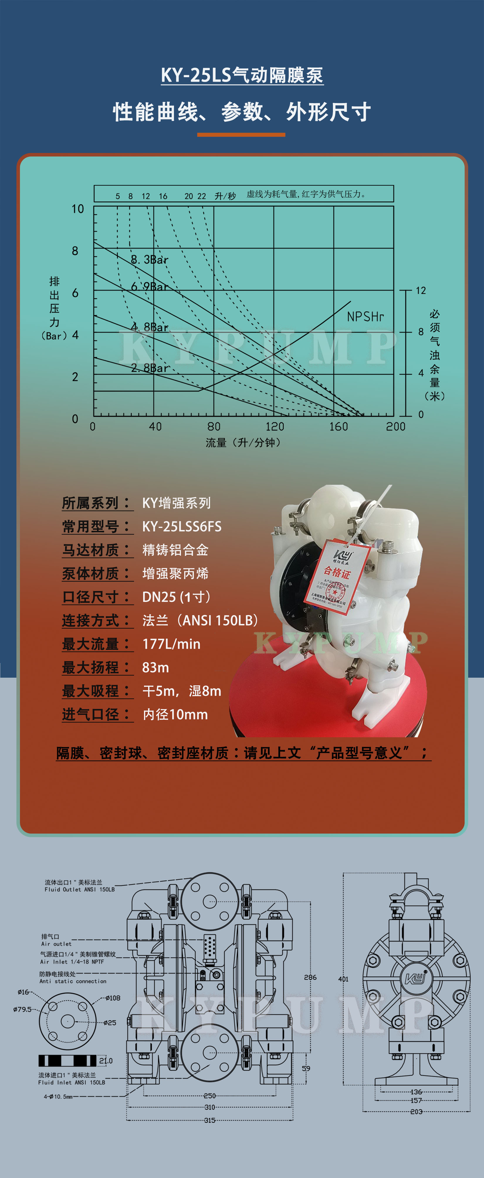 5-泵詳細參數(shù)KY-25LS